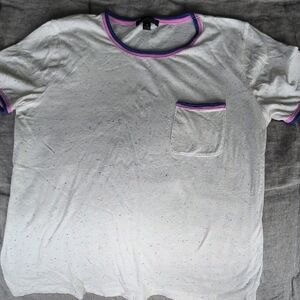 J. Crew Speckled Ringer T-shirt Pink And Blue